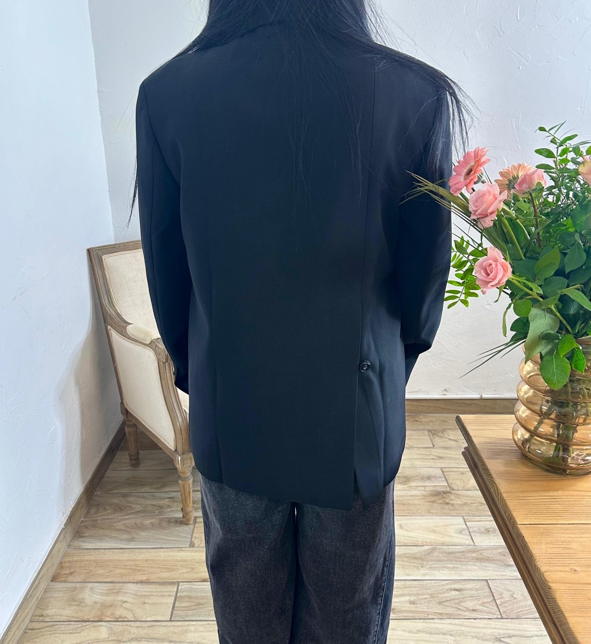 Blazer Oversize Noir – Élégance Moderne
