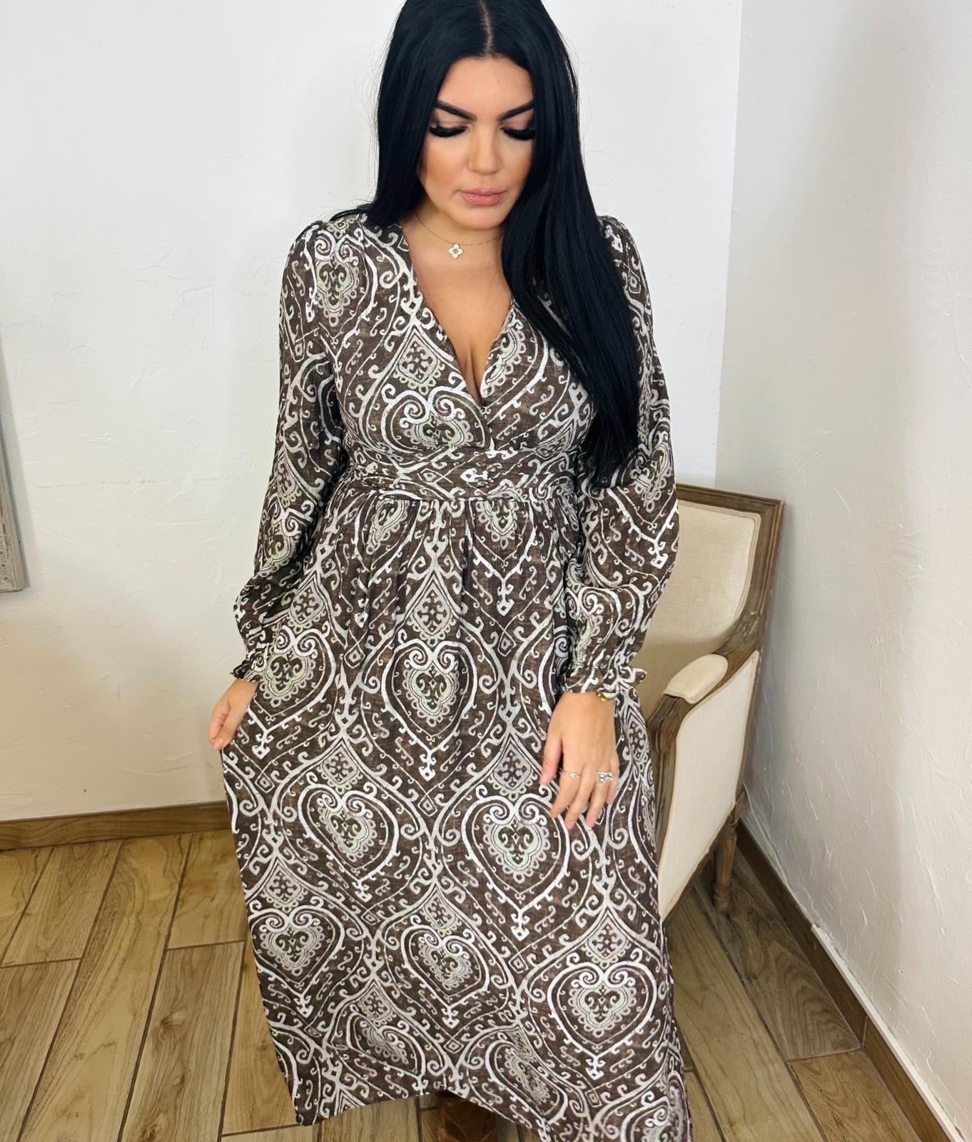 Robe Longue Bohème Marron