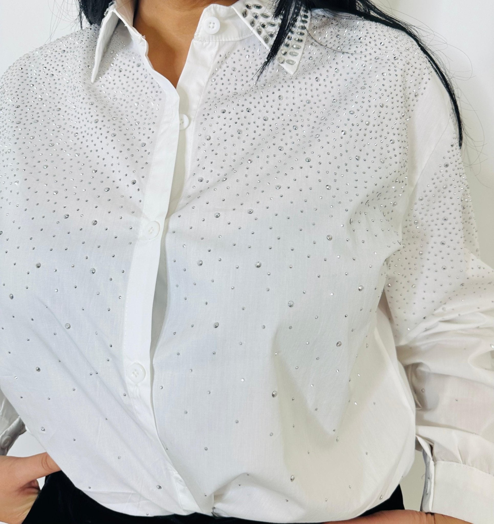 Chemise Crystal Glow White