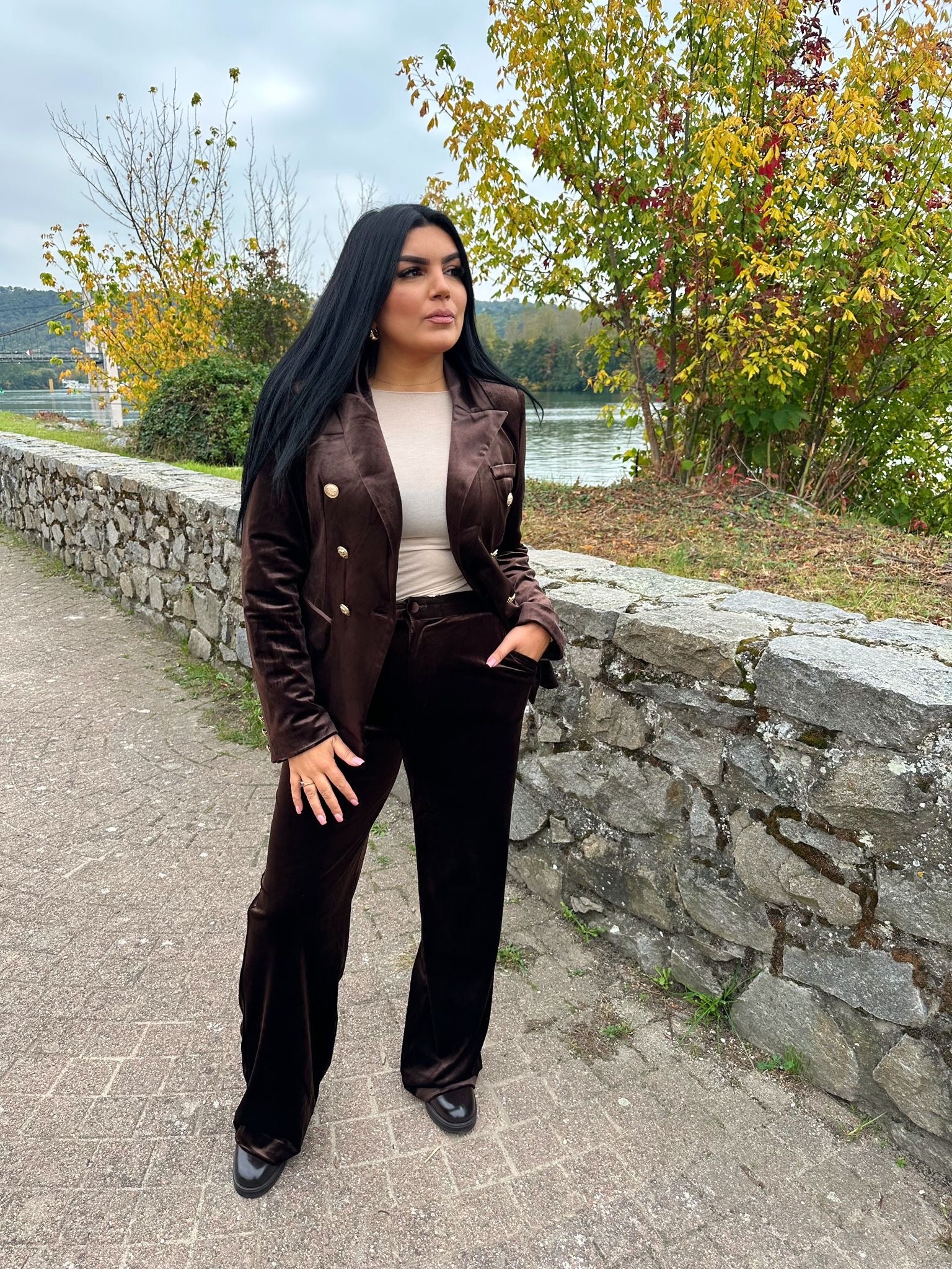 Blazer Velours Chocolat