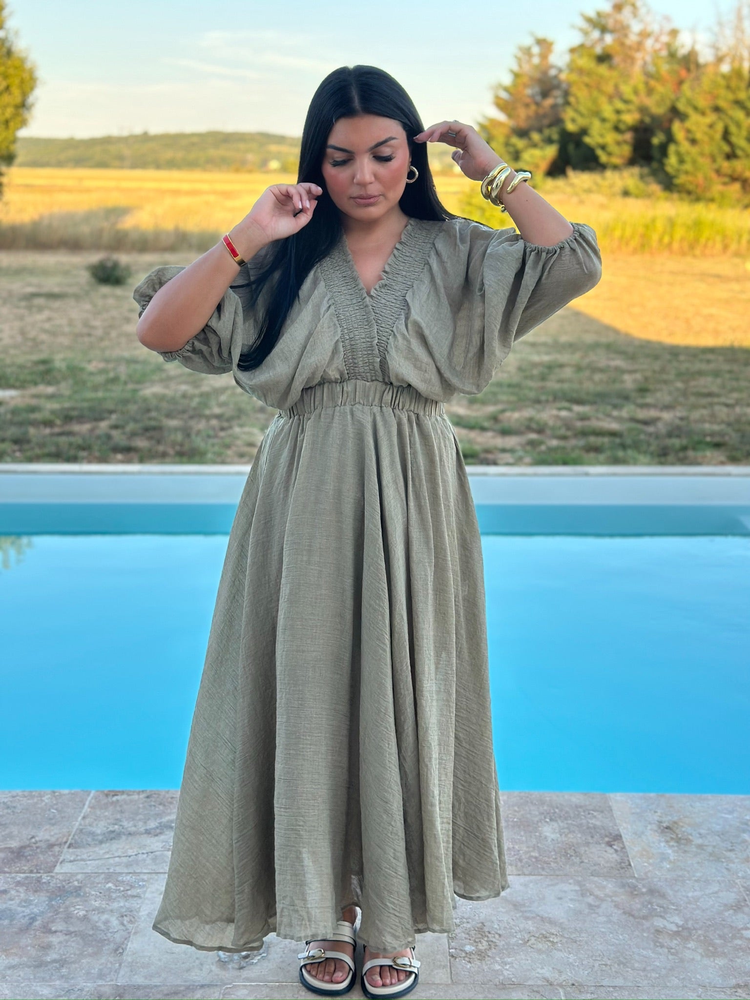 Robe Longue Voile de Coton – Élégance et Légèreté