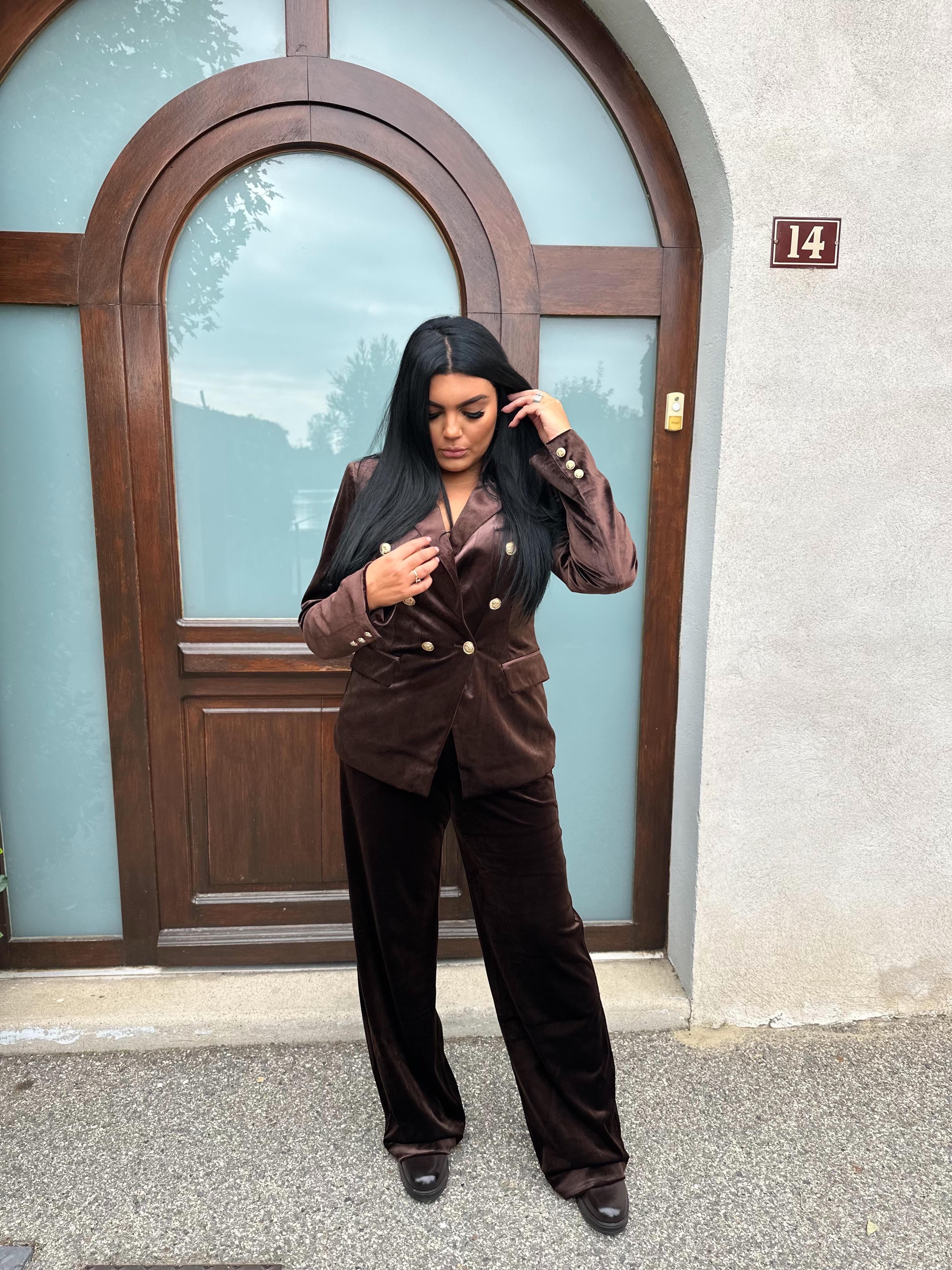 Blazer Velours Chocolat