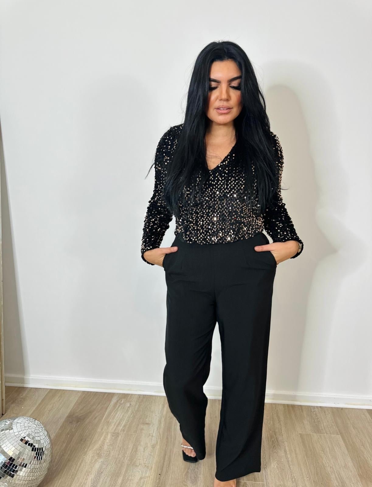 Combinaison “Starlight” – Noir & Sequins