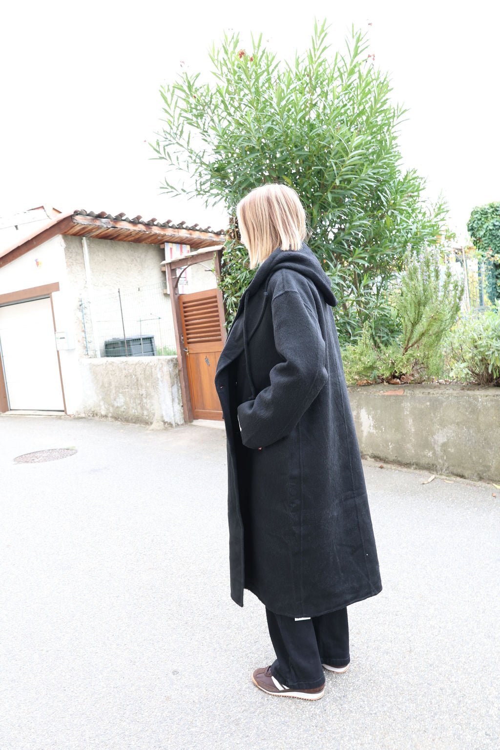 Manteau 70% de laine chocolat