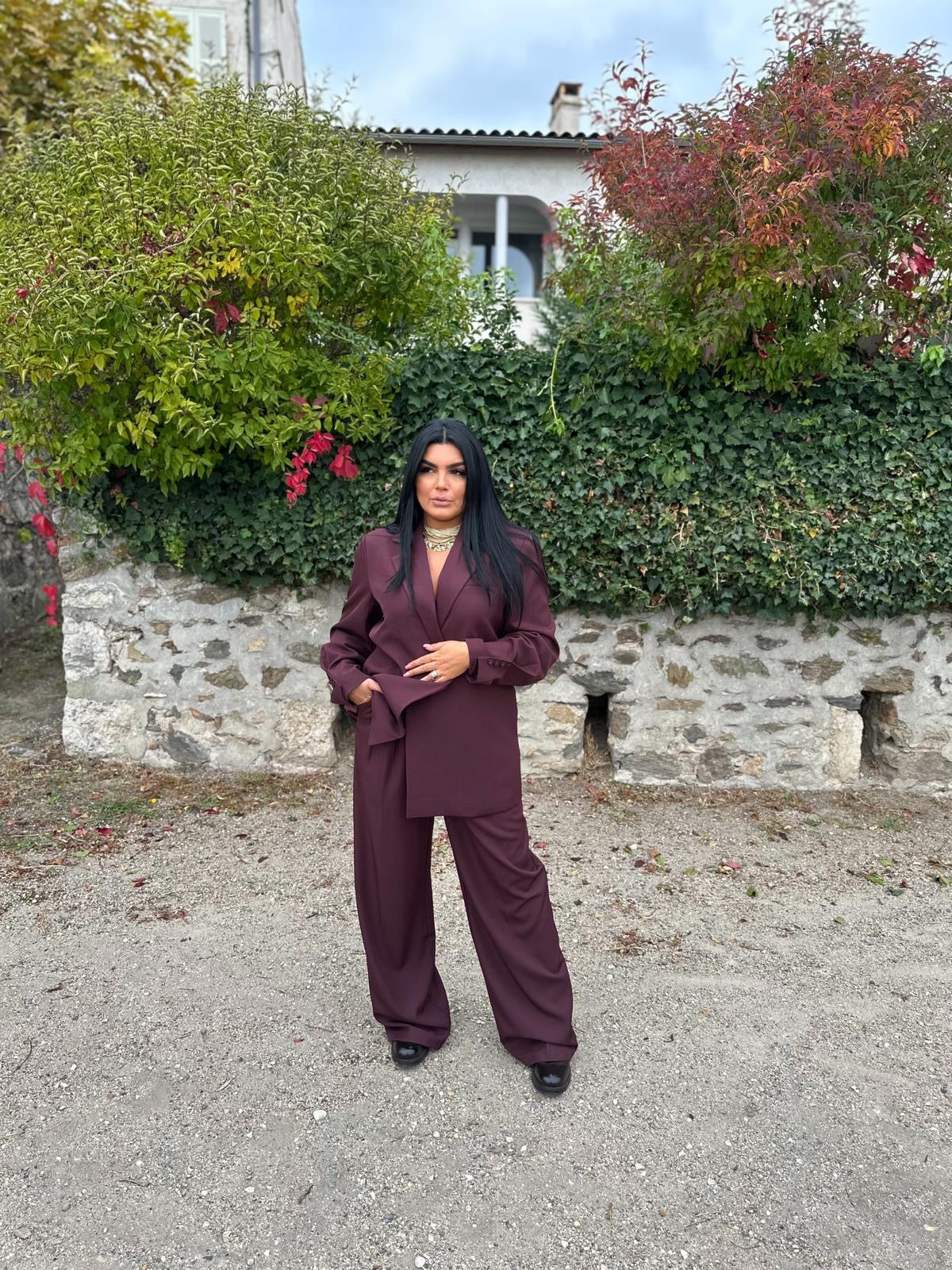 Pantalon prune Lauren