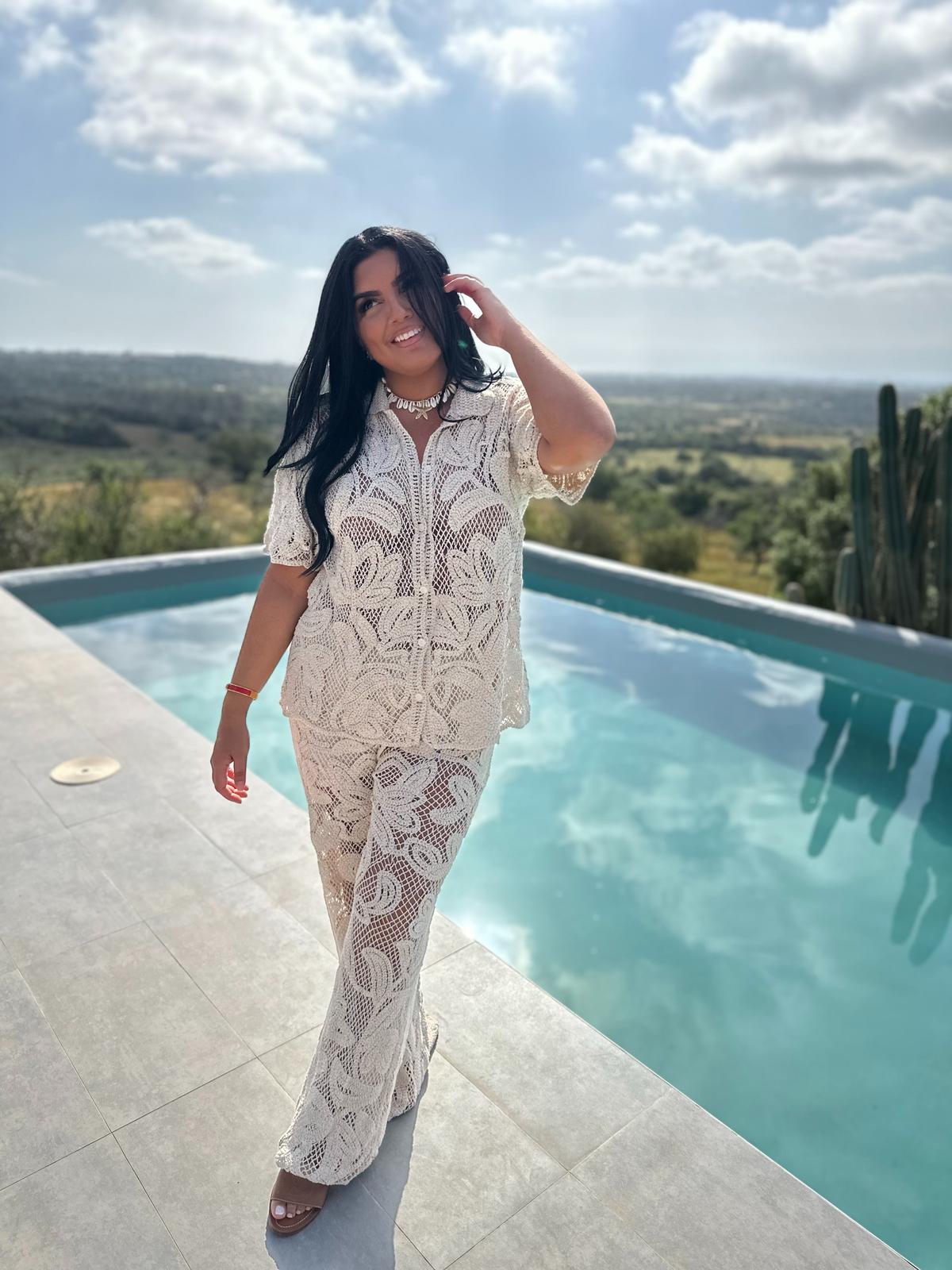 Ensemble Crochet Beige