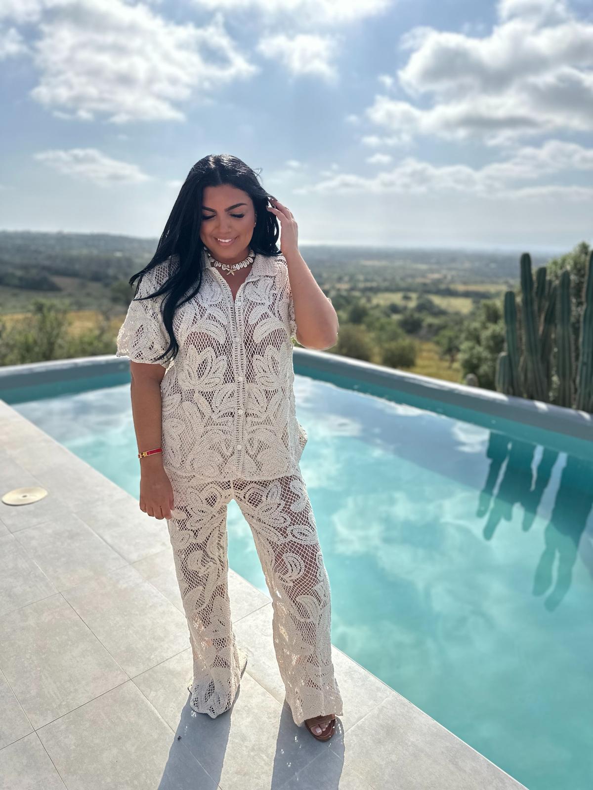 Ensemble Crochet Beige