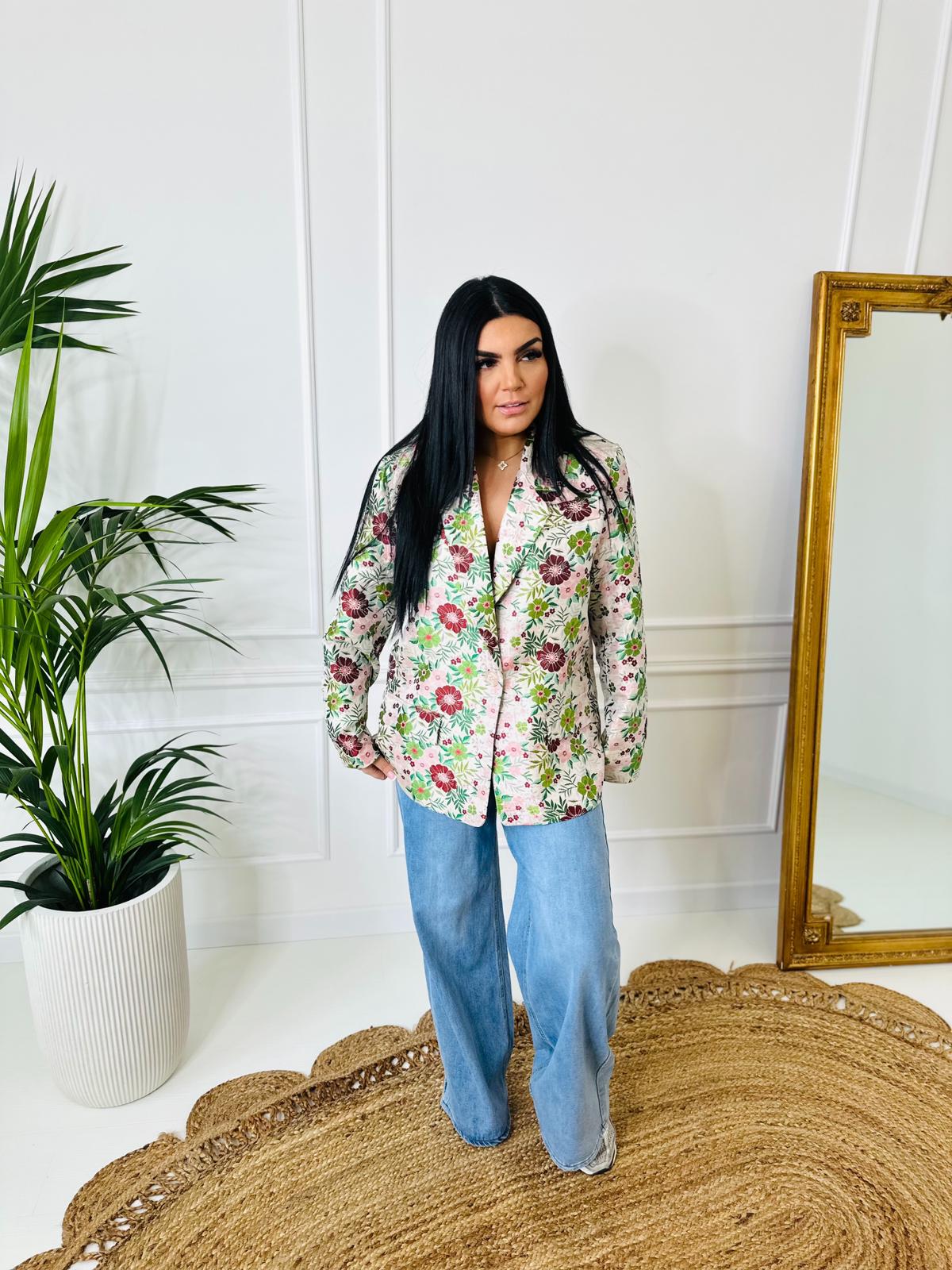 Blazer Fleuri Pastel