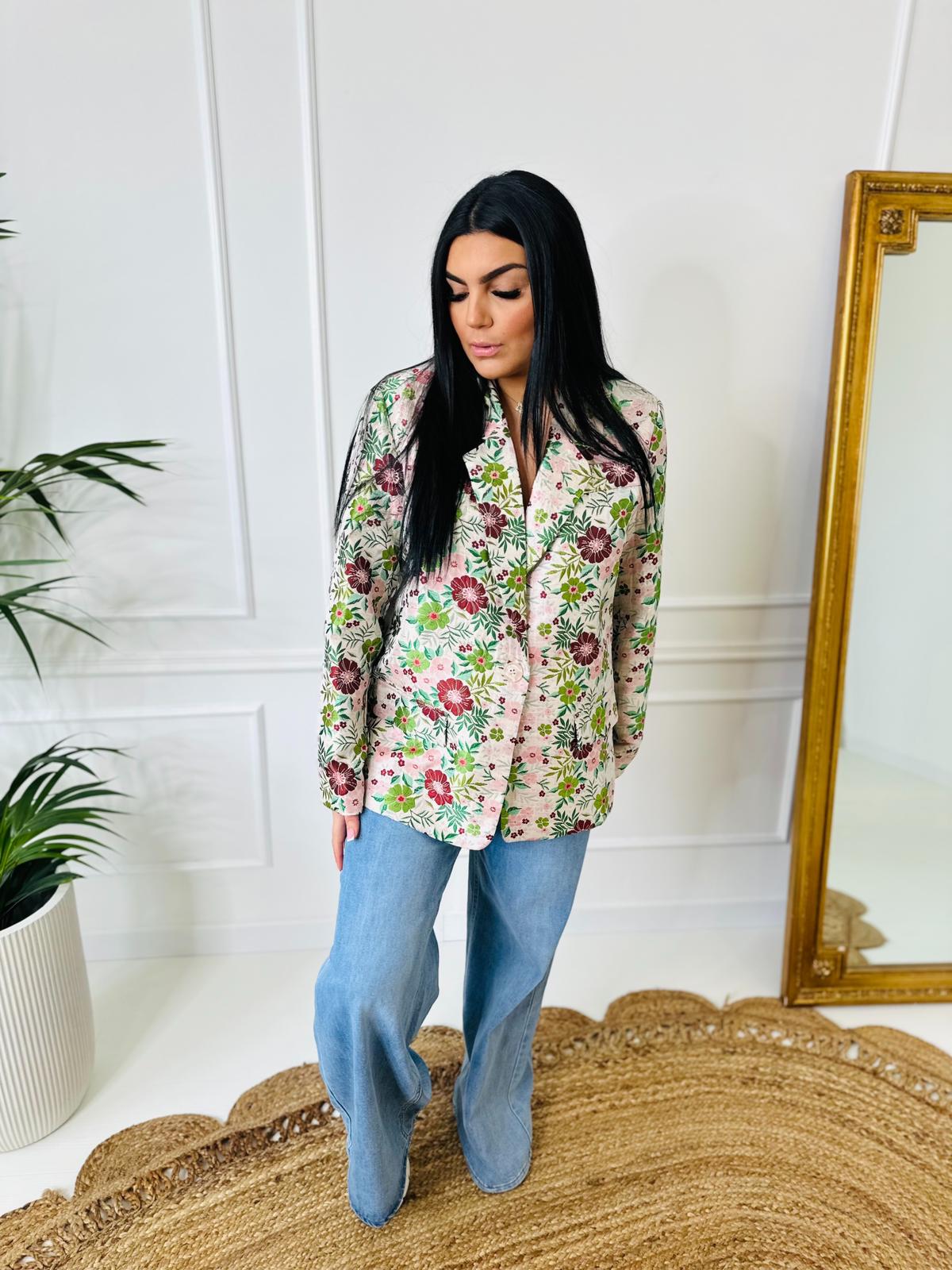 Blazer Fleuri Pastel