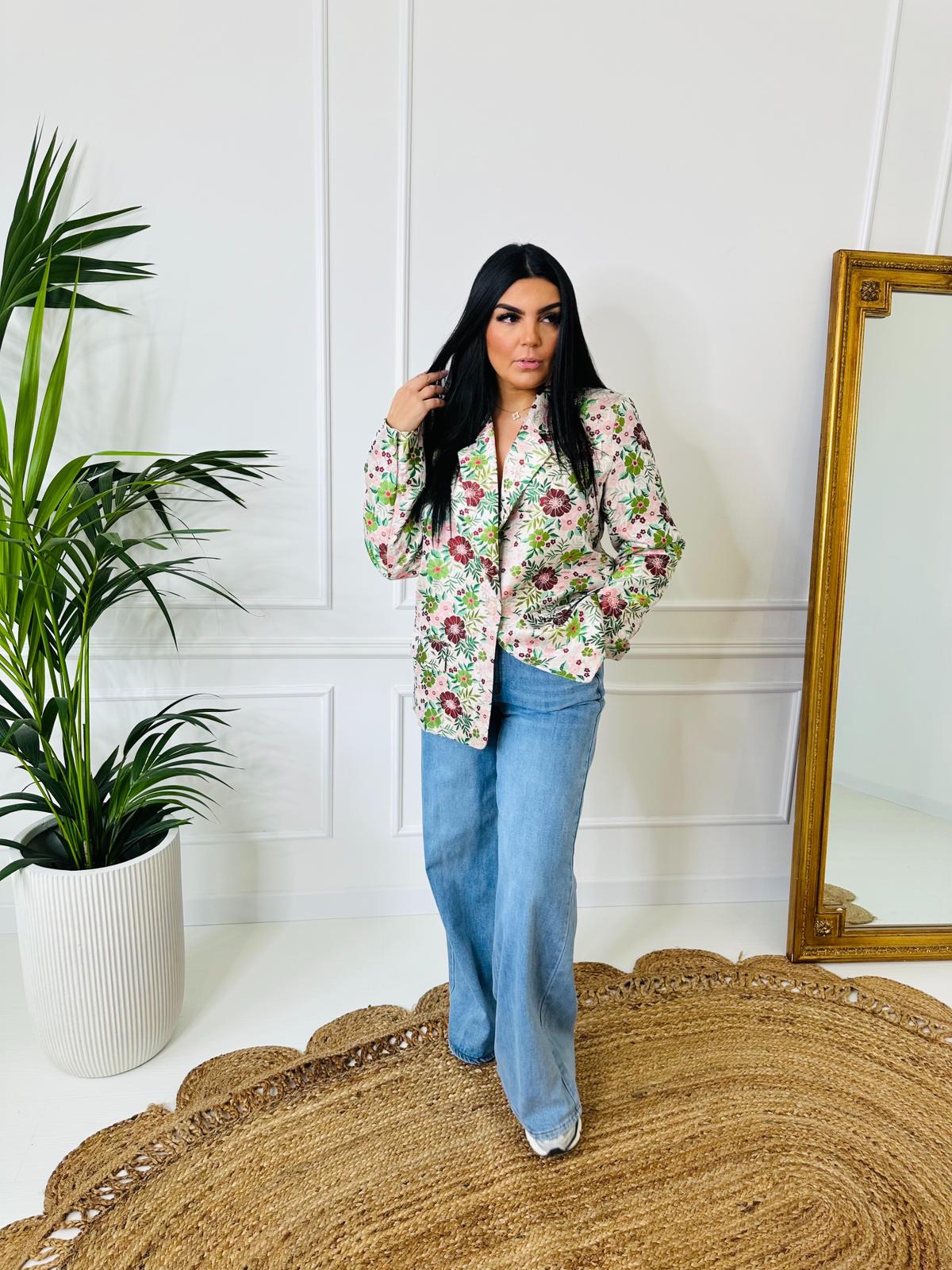 Blazer Fleuri Pastel