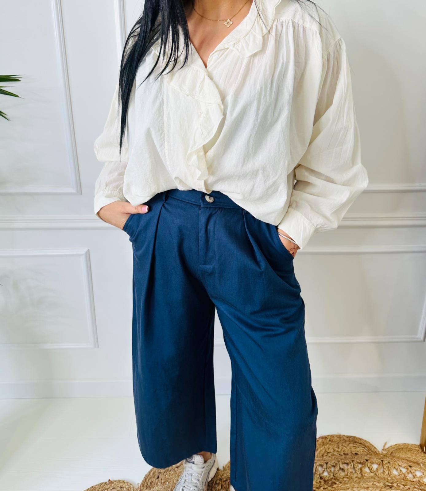 Chemise Blanche Volants