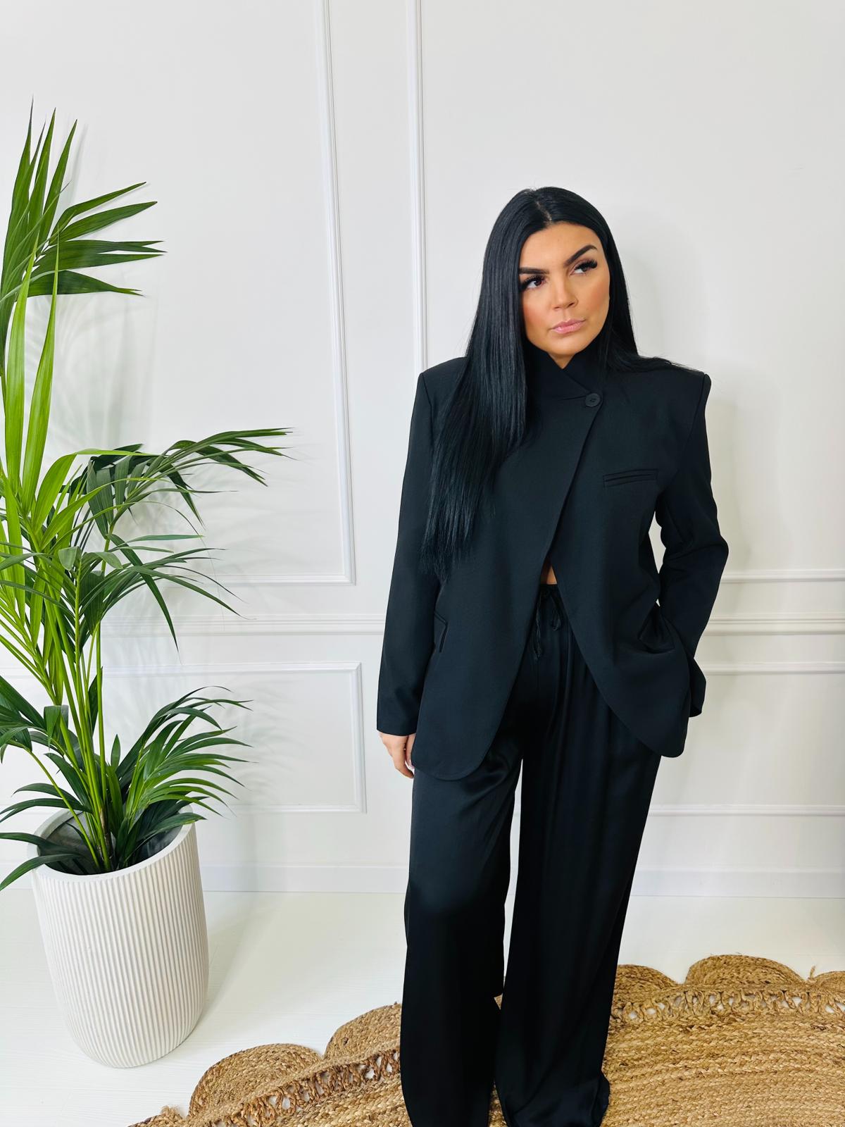 Pantalon SATINÉ NOIR