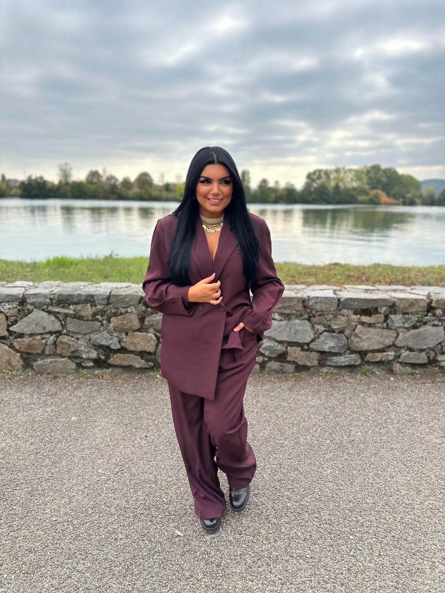 Pantalon prune Lauren