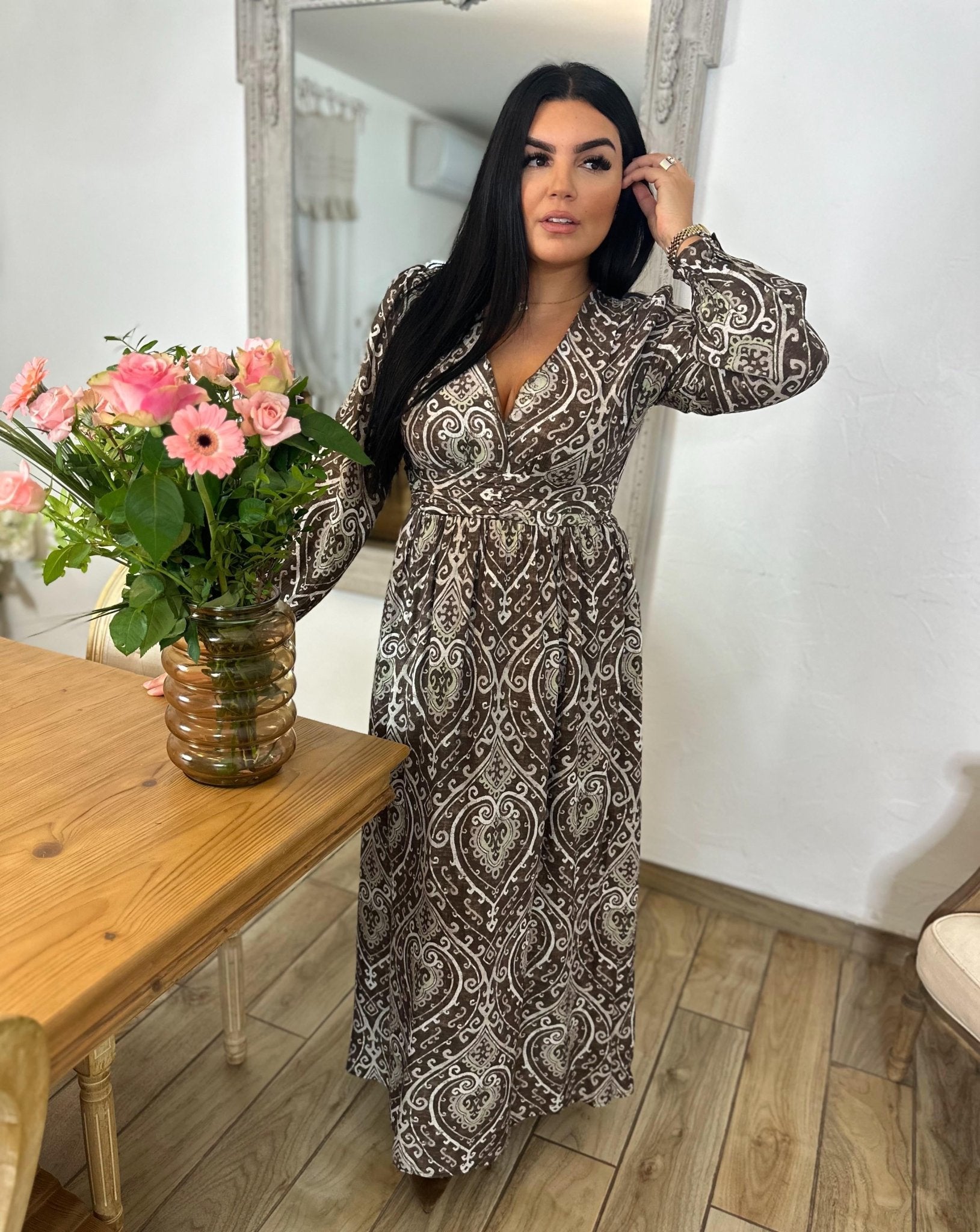 Robe Longue Bohème Marron