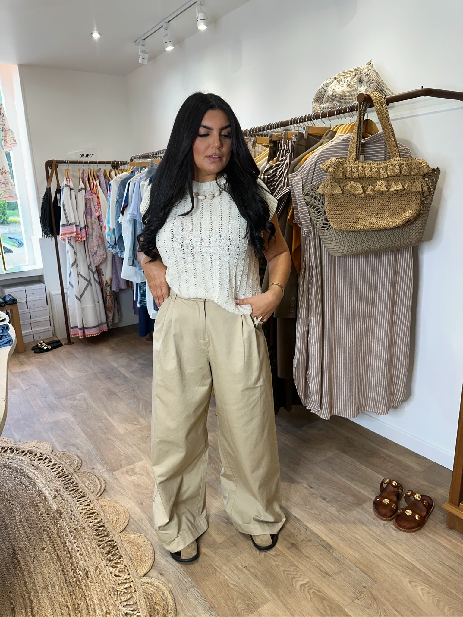 Pantalon à pinces 100% Coton