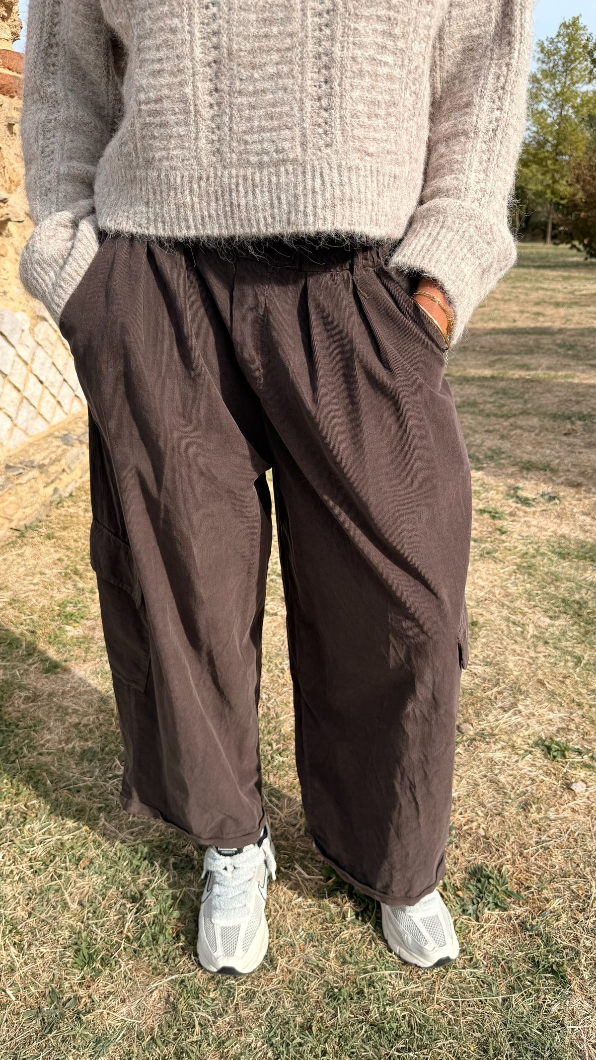 Pantalon velours marron