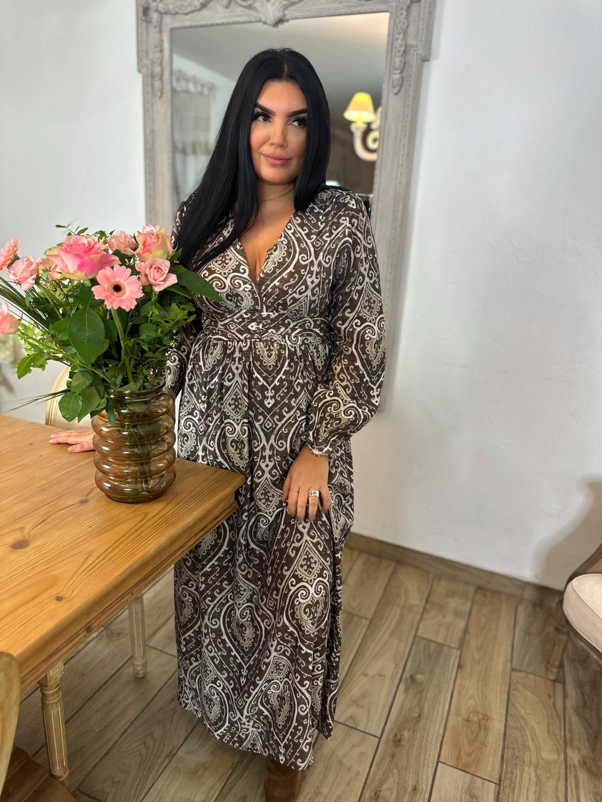 Robe Longue Bohème Marron