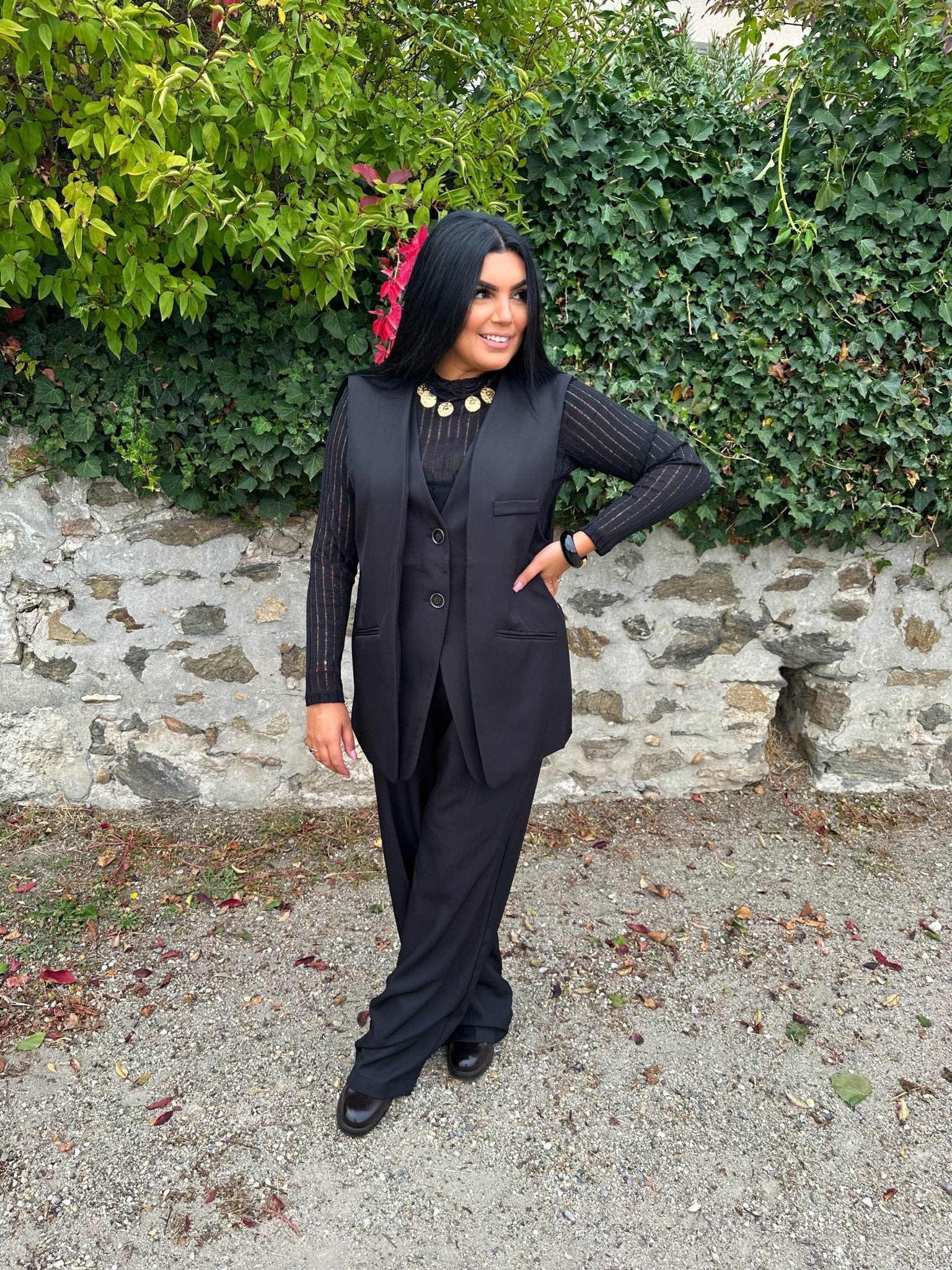 Veste sans manches Tailleur Noire