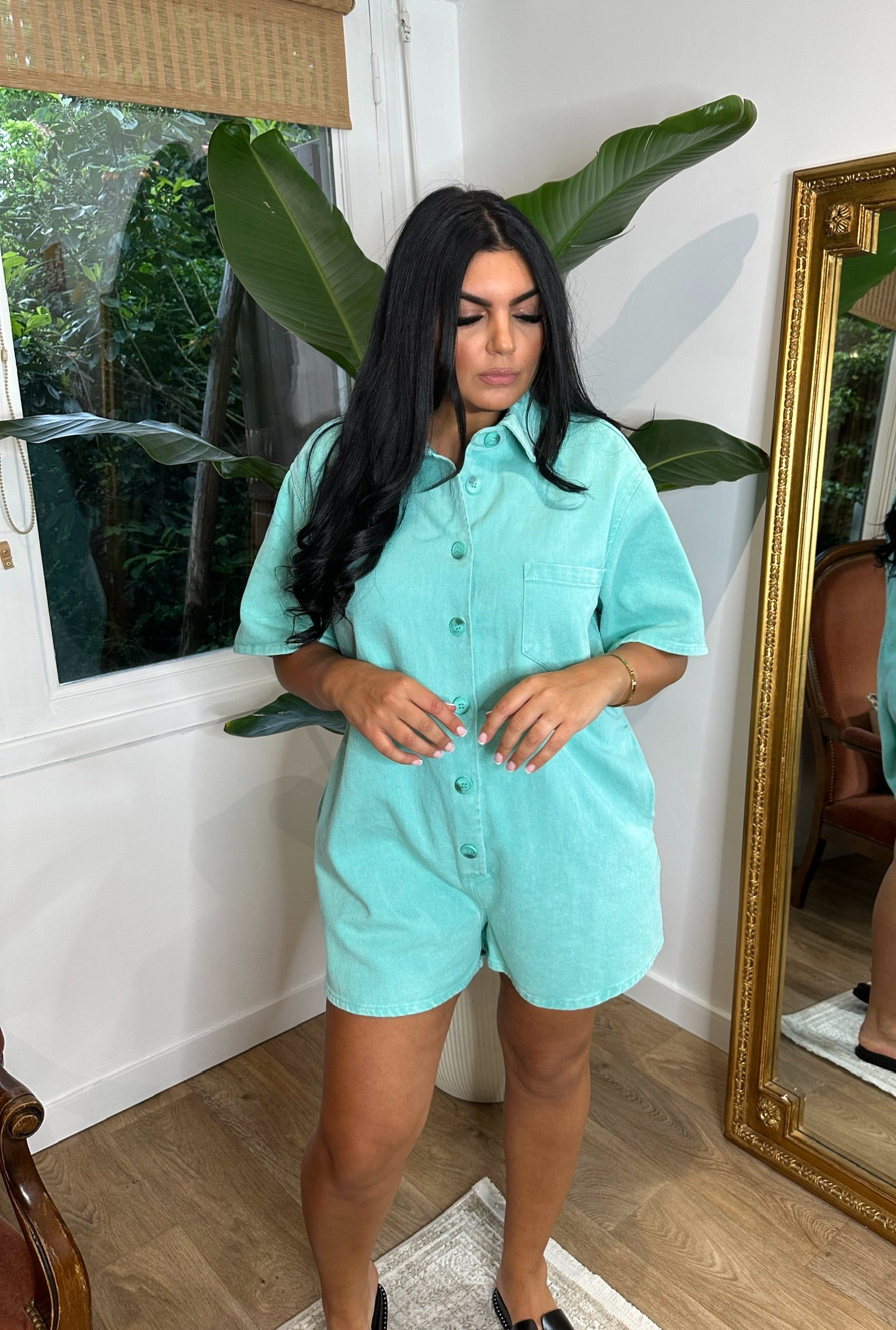 Combi-short Coton