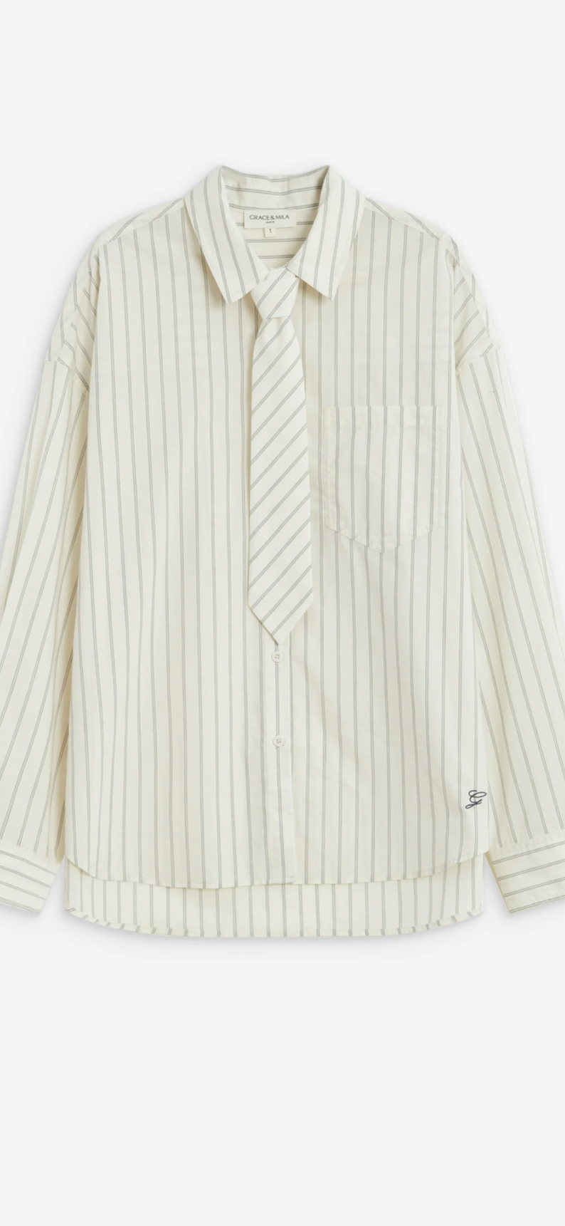 chemise à cravate ATHENA