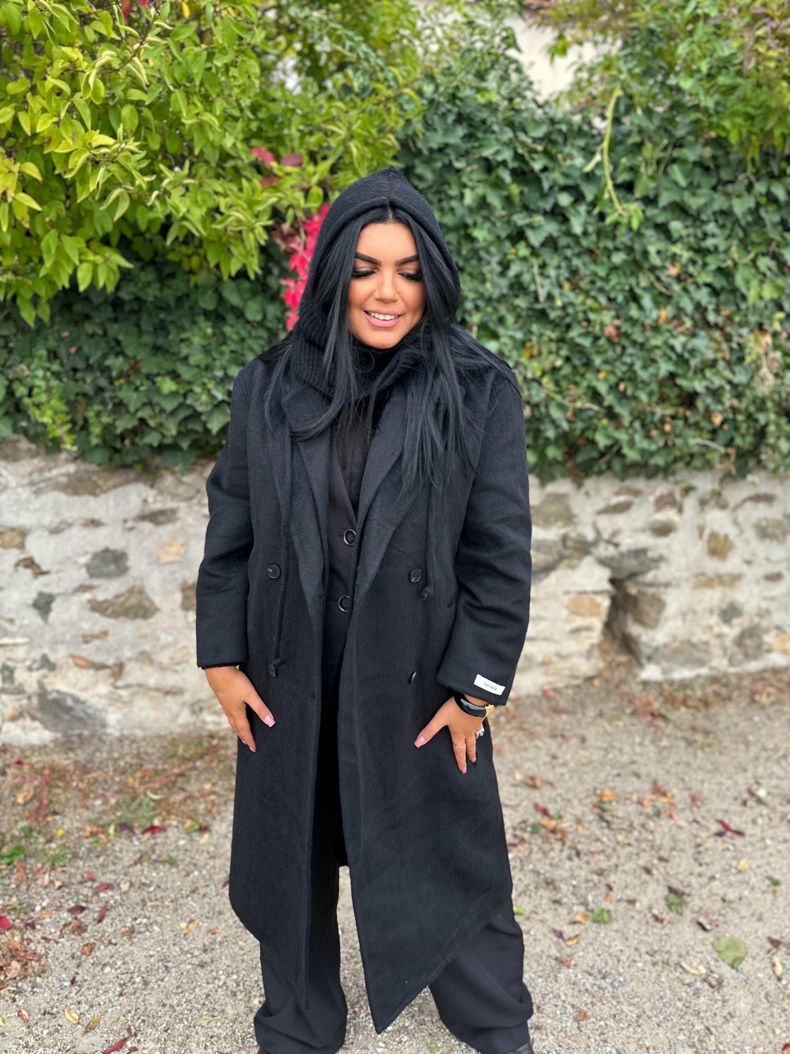 Manteau 70% de laine noir