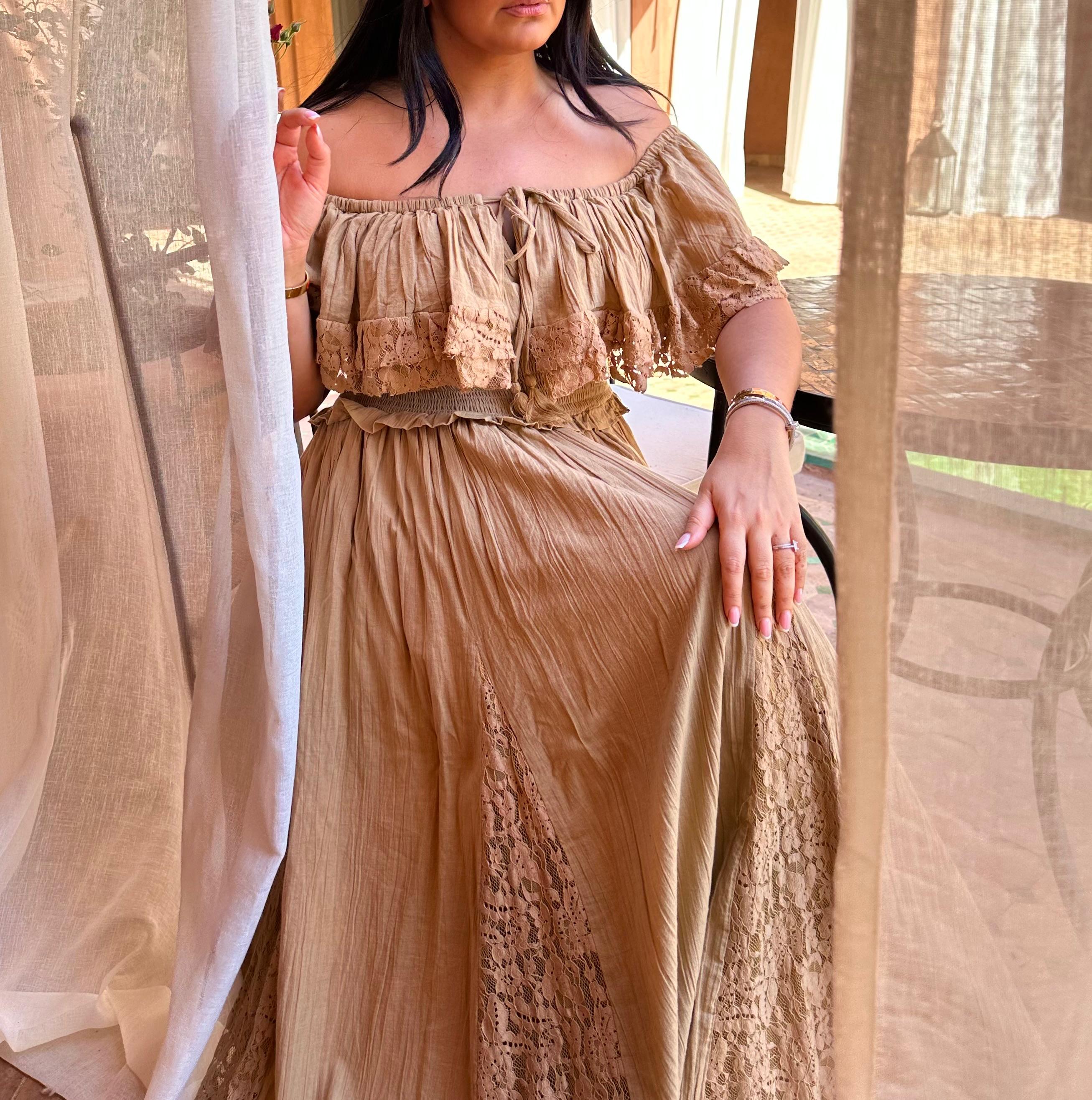 Ensemble bohème écru