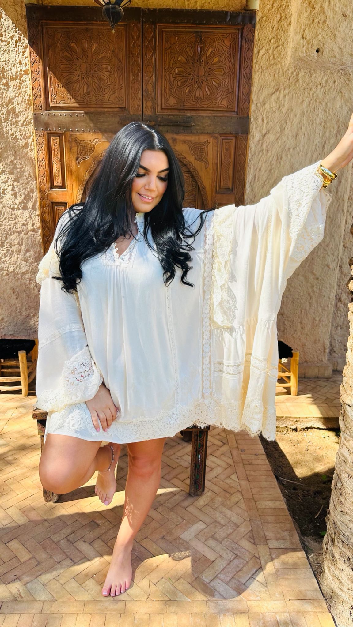 Robe Bohème  Écrue